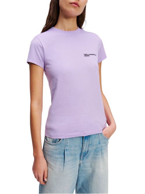 T-shirt viola in cotone Karl Lagerfeld jeans | A1W17004740